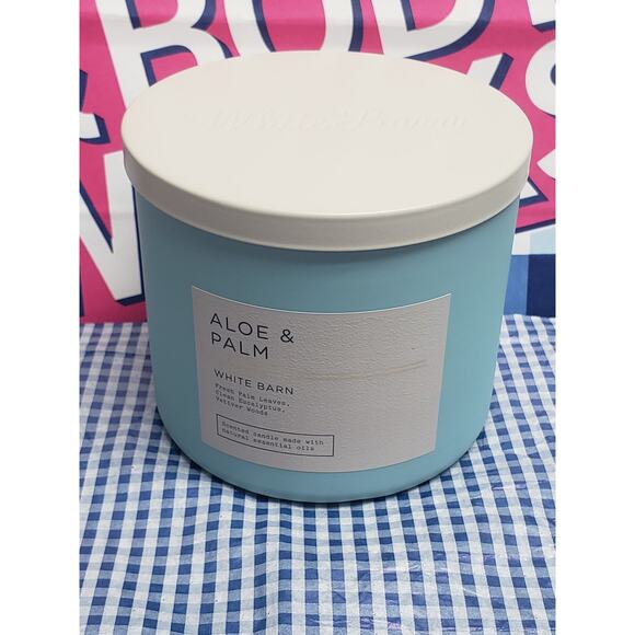 BBW Aloe and Palm Large 3 Wick Candle Home Fragrance Decor - Picture 1 of 2